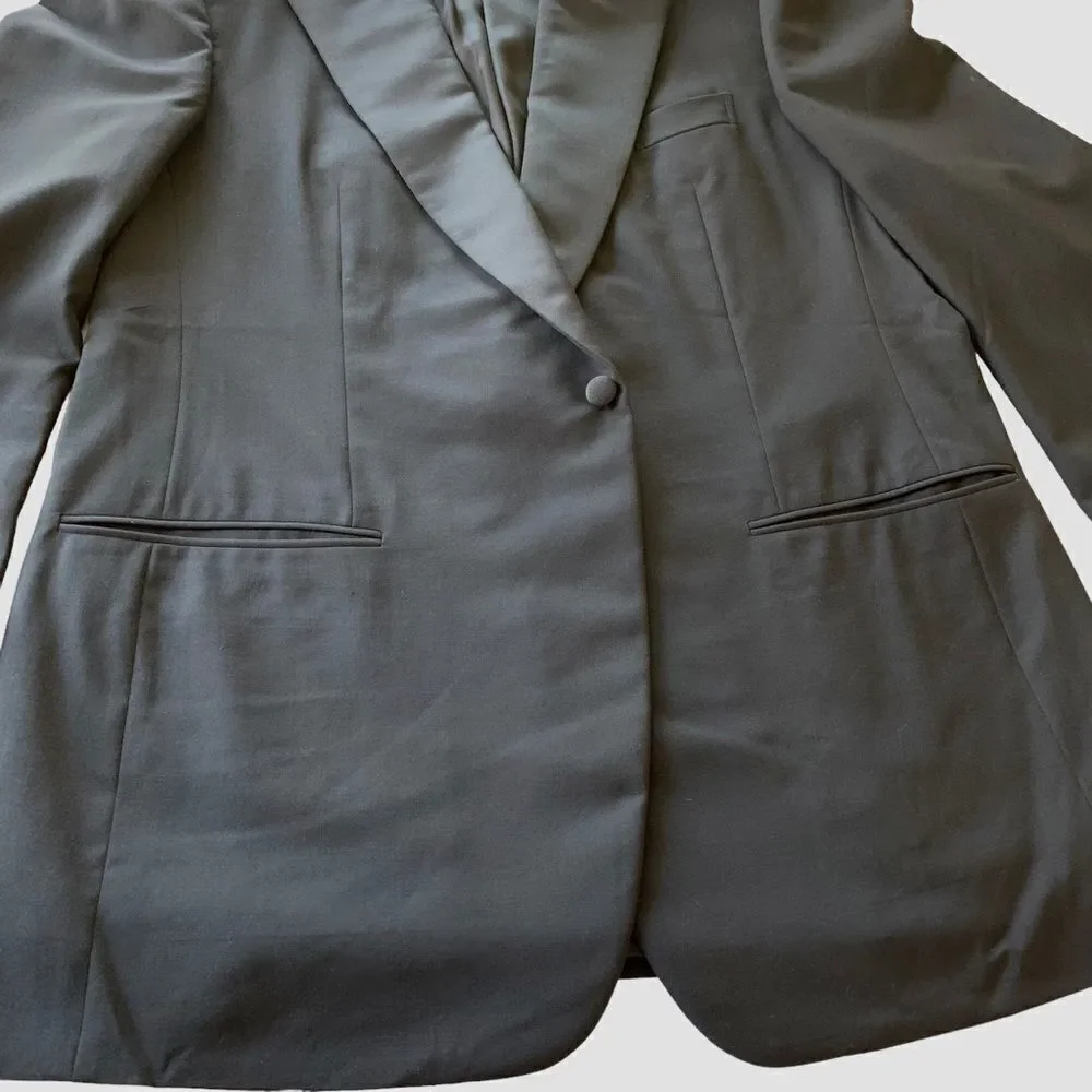 Dunhill Black Wool Suit Coat